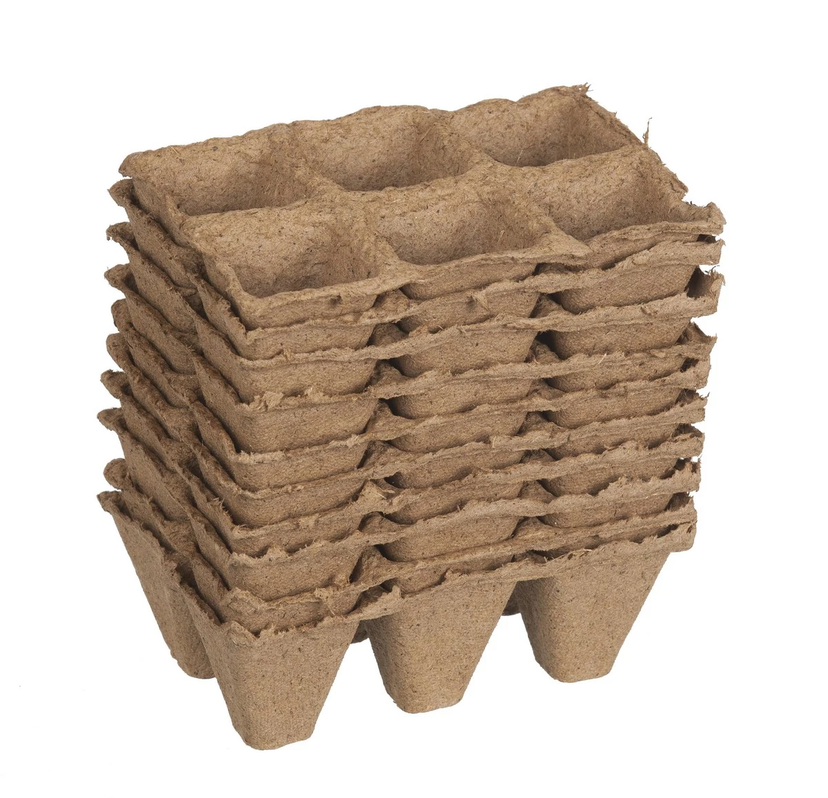 Nature 100%-ban farostból készült termesztő cserép 10x6db, 5 x 5 x 5cm